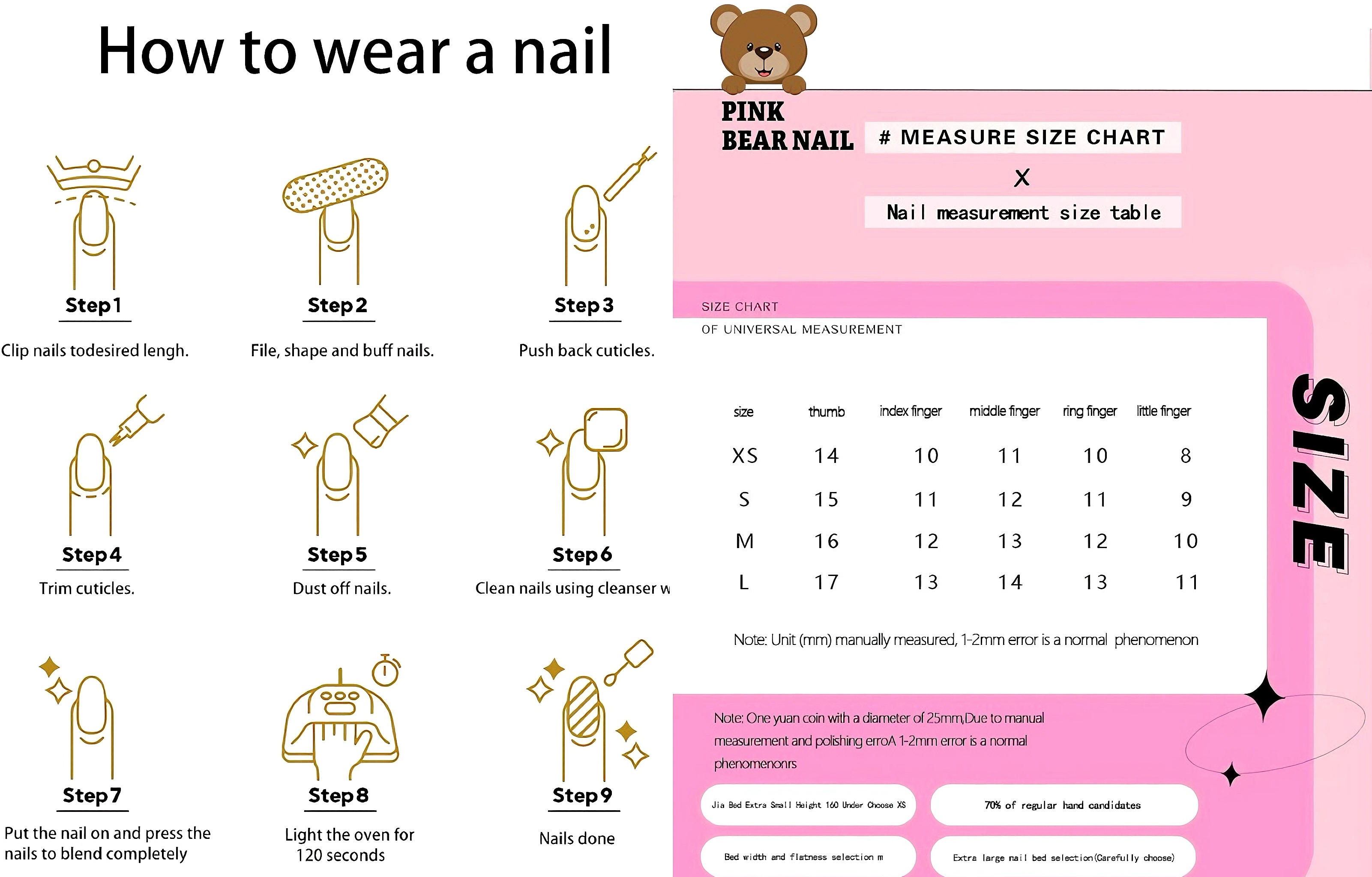 Exquisite Nail Express application steps 01–03