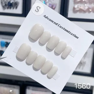 Milk White Short nail set from the customer catalog