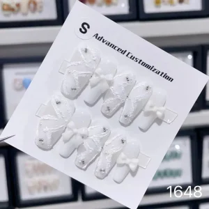 White Ribbon nail set from the customer catalog
